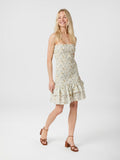Mikka Smock Print Dress - Creme