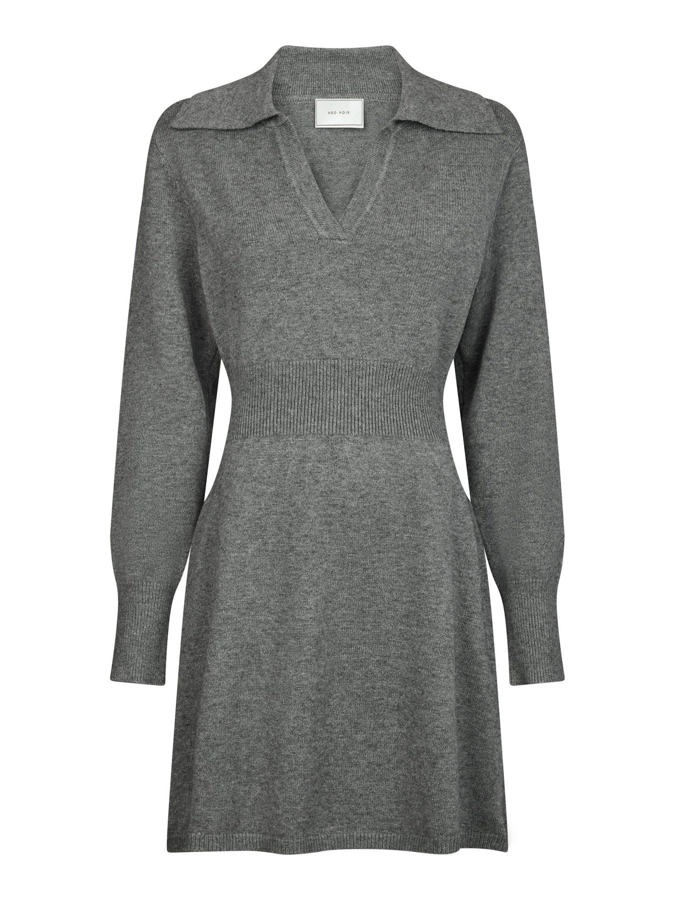 Melia Knit Dress - Dark Grey Melange