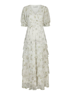 Noorie Flower Dress - Off White
