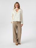 Neo Noir Susanna Heavy Sateen Blus - Pearl