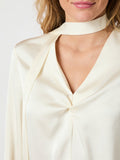 Neo Noir Susanna Heavy Sateen Blus - Pearl