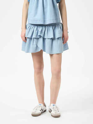 Carin Denim Skirt - Light Blue