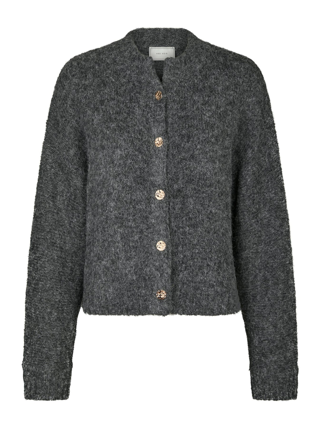 Taura Fluffy Knit Kofta - Antracit