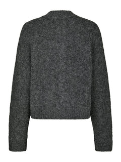 Taura Fluffy Knit Cardigan - Antracit