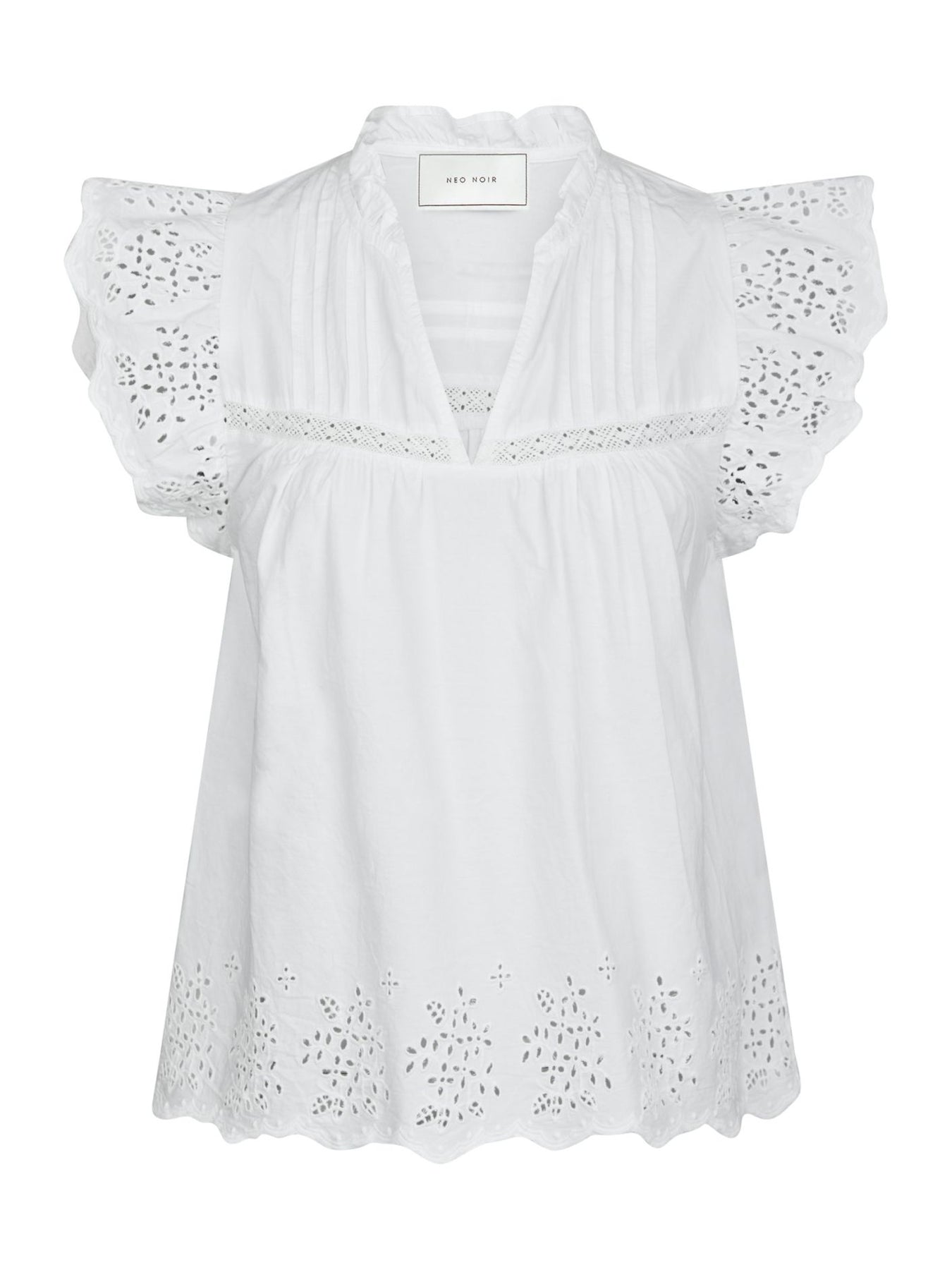 Kyoti Embroidery Top - Vit