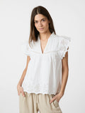Kyoti Embroidery Top - Vit
