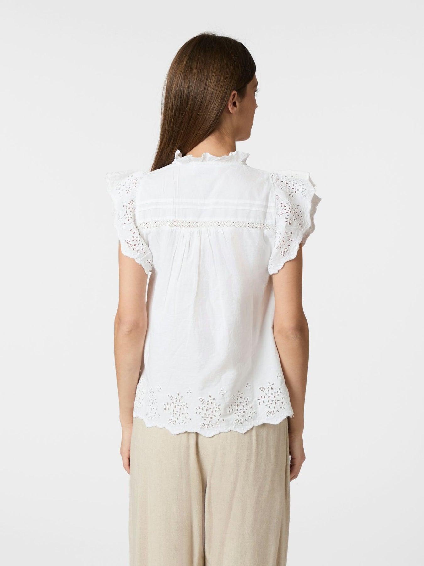 Kyoti Embroidery Top - Vit