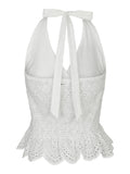 Ribbi Halter Neck Top - Vit