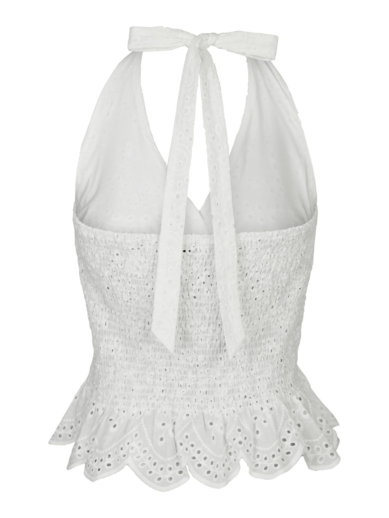 Ribbi Halter Neck Top - Vit