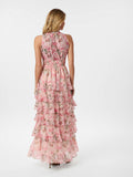 Marli Flower Chiffon Dress - Rosa