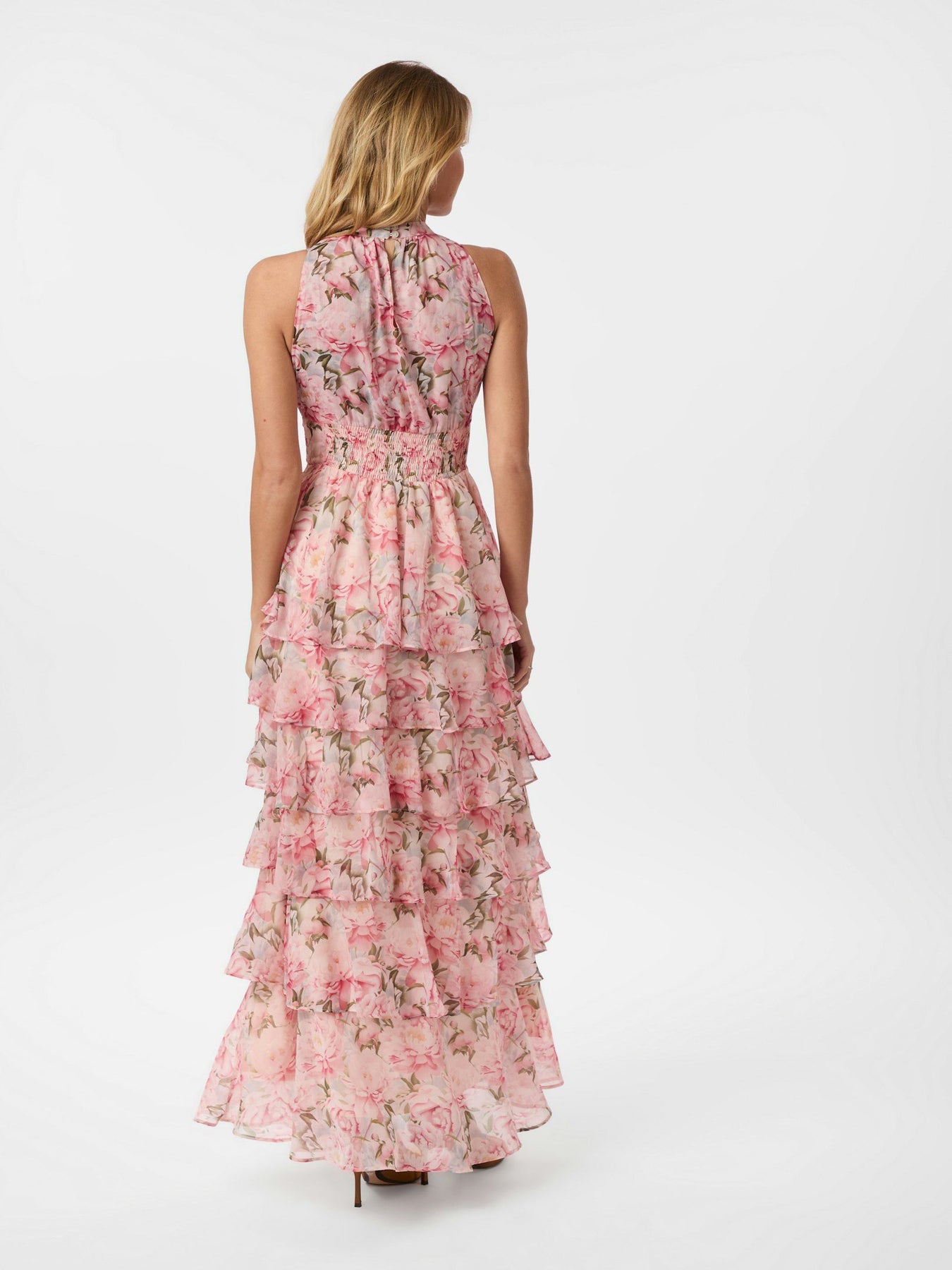 Marli Flower Chiffon Dress - Rosa