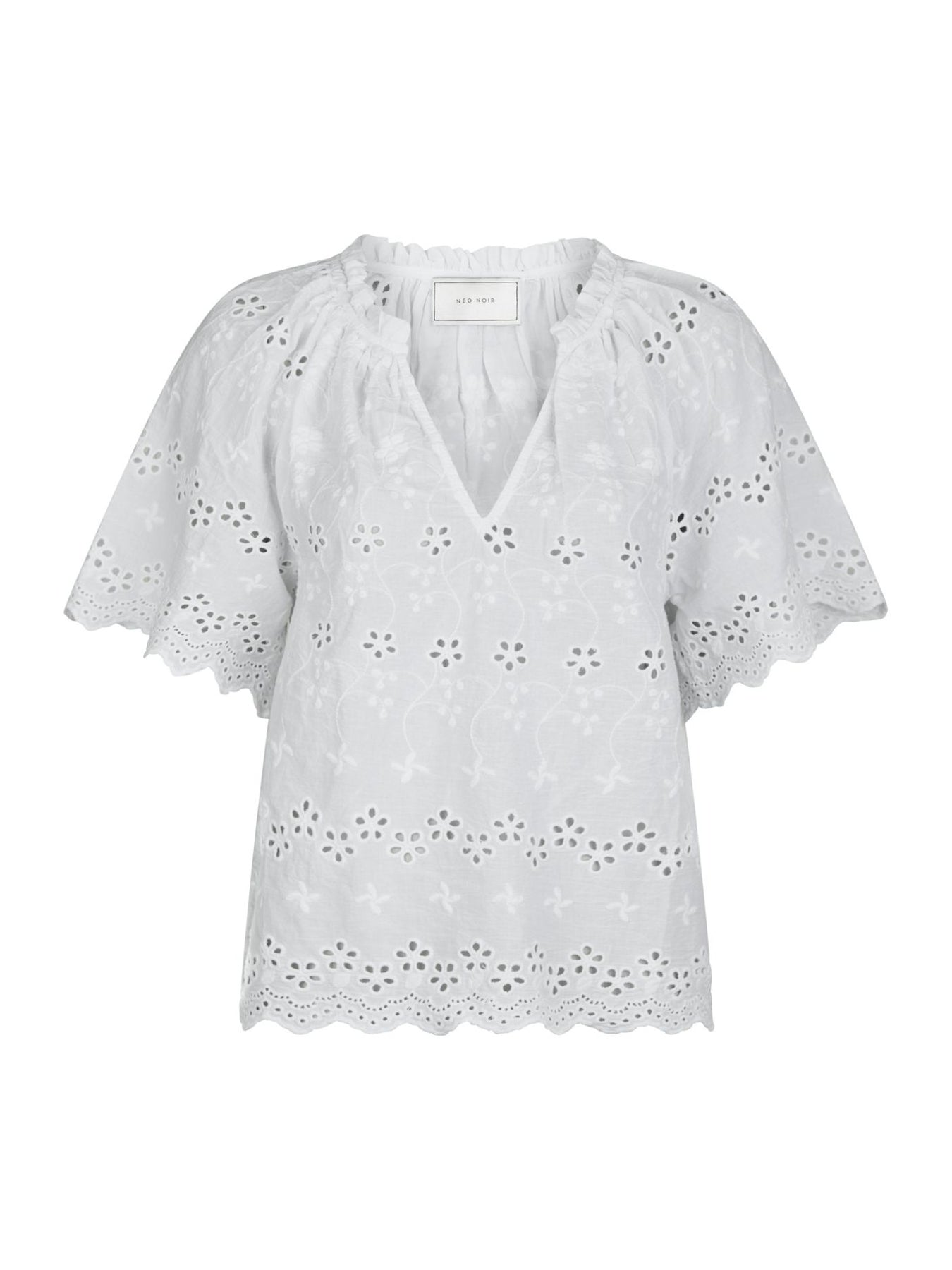 Odet Embroidery Blouse - White