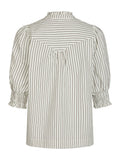 Diana Crepe Stripe Blouse - Brown