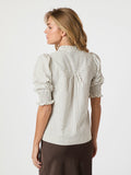 Diana Crepe Stripe Blouse - Brown