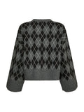 Kick Check Knit Blouse - Antracit