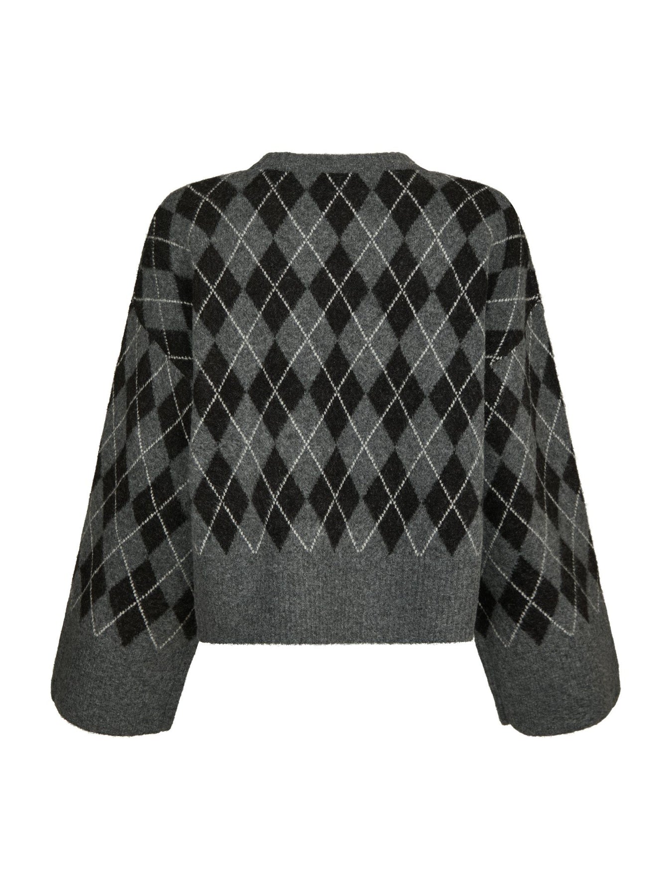 Kick Check Knit Blouse - Antracit
