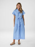 Nellie Stripe Dress - Ljusblå