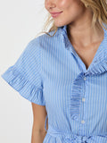 Nellie Stripe Dress - Ljusblå