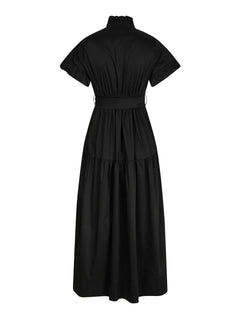 Nellie Poplin Dress - Black