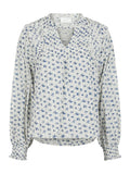 Nipoa Dot Flower Blouse - Blå