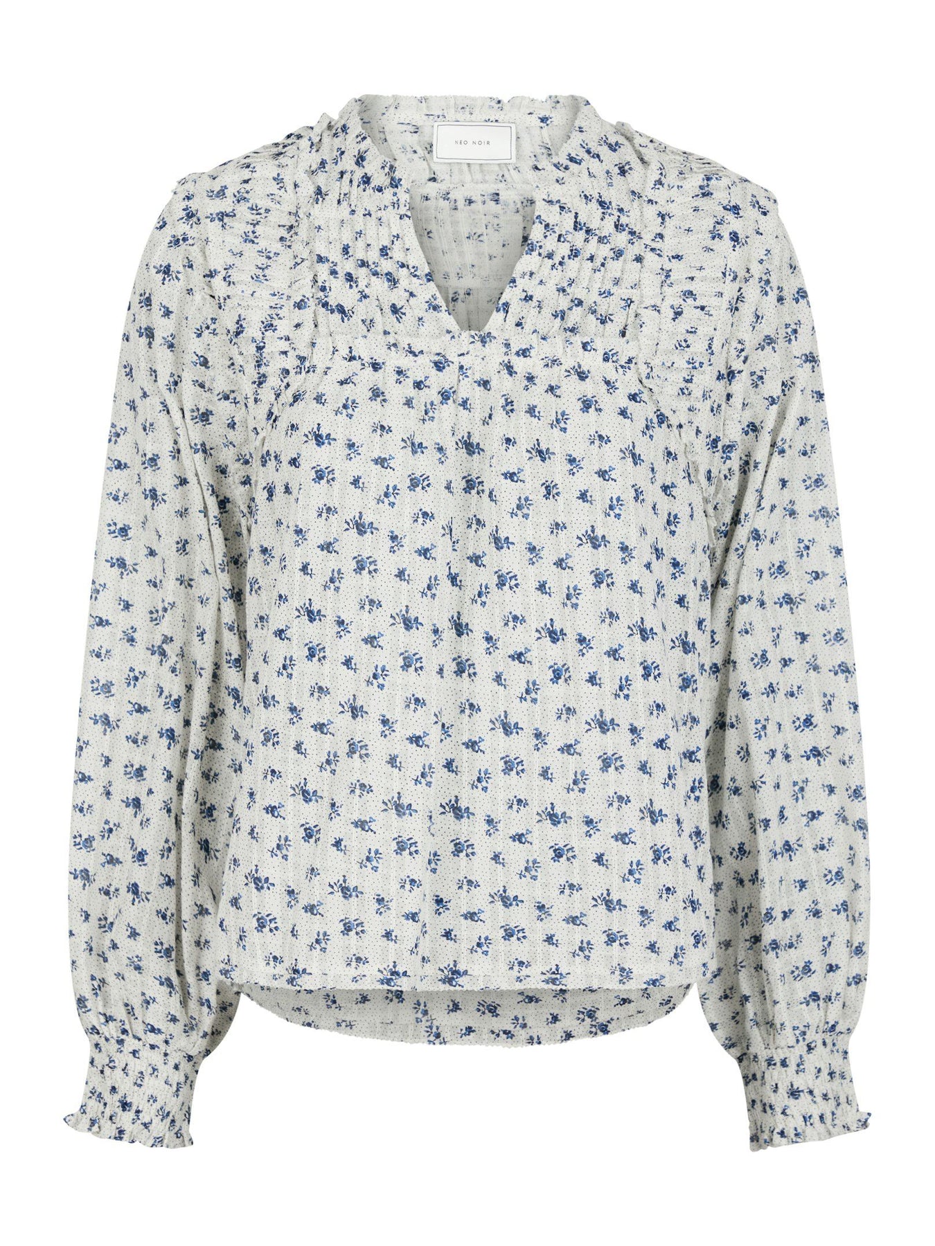 Nipoa Dot Flower Blouse - Blå