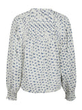 Nipoa Dot Flower Blouse - Blå