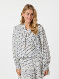 Nipoa Dot Flower Blouse - Blå