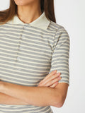 Manama Stripe Blus - Ljusblå