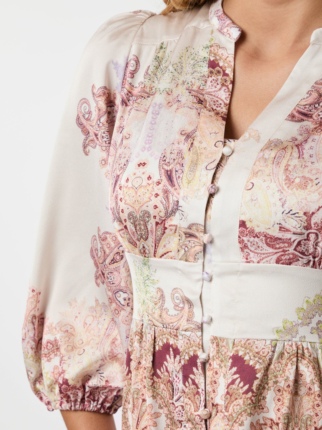 Stellar Artist Paisley Dress - Ivory