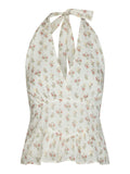 Ariet Fine Print Top - Creme