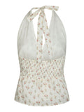 Ariet Fine Print Top - Creme
