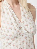Ariet Fine Print Top - Creme
