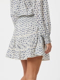 Neo Noir Alett Dot Flower Skirt - Blå
