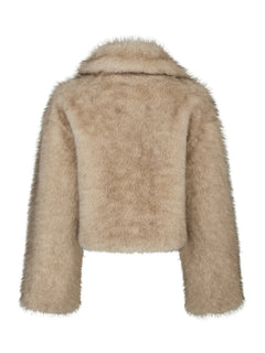 Steff Faux Fur Jacket - Beige