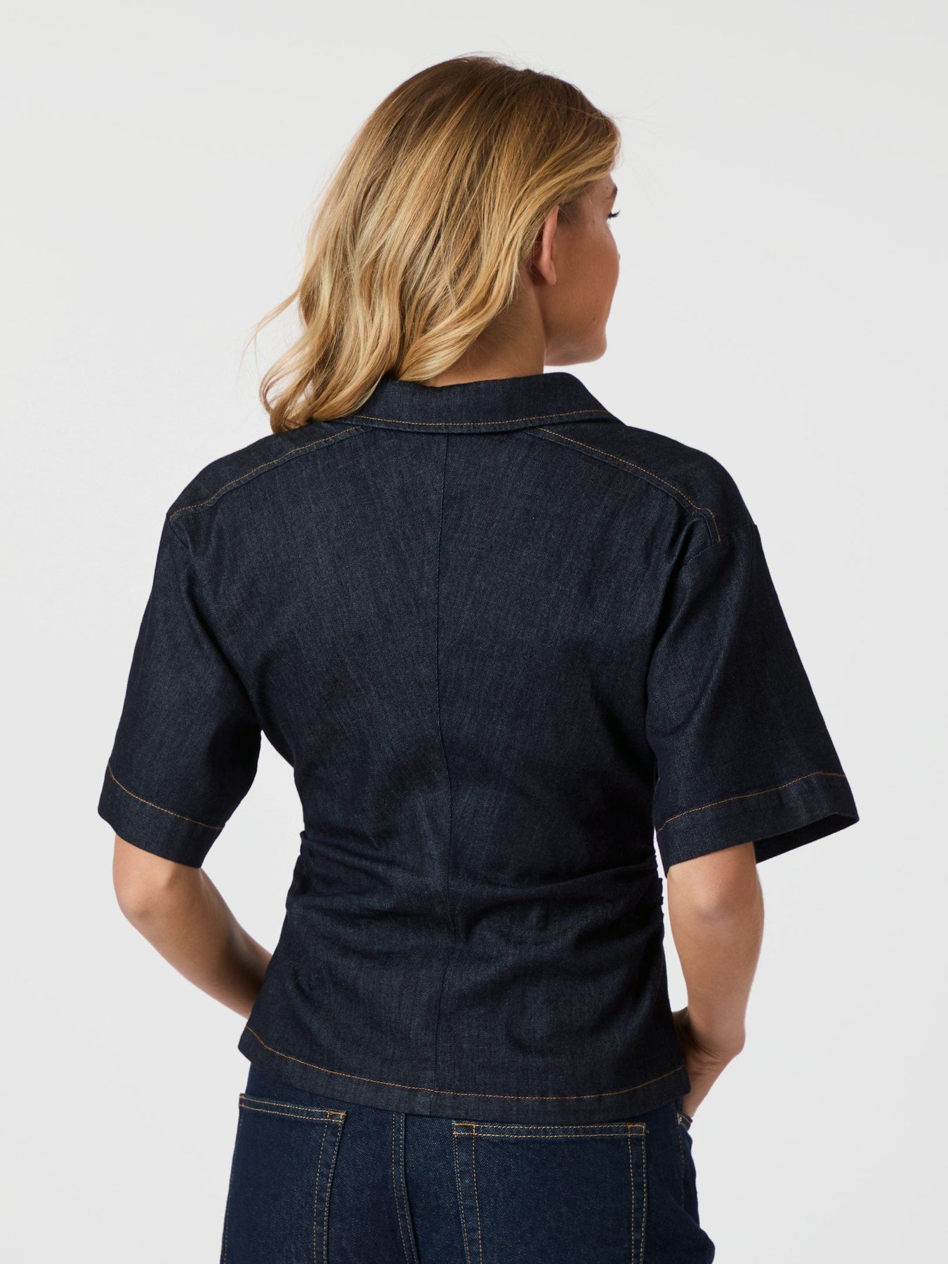 Spenda Denim Blouse - Mörkblå