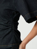 Spenda Denim Blouse - Mörkblå