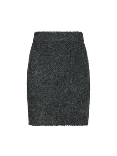 Naria Fluffy Knit Skirt - Antracit
