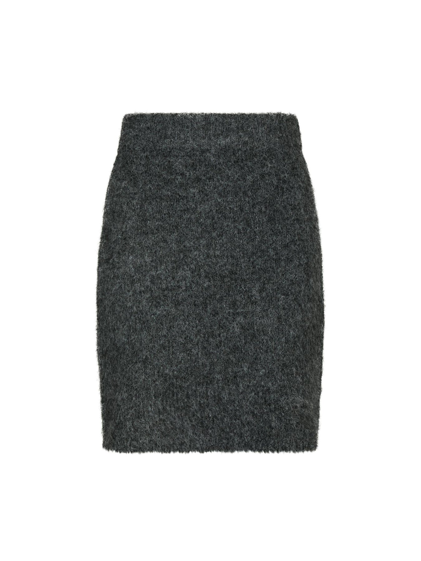 Naria Fluffy Knit Skirt - Antracit