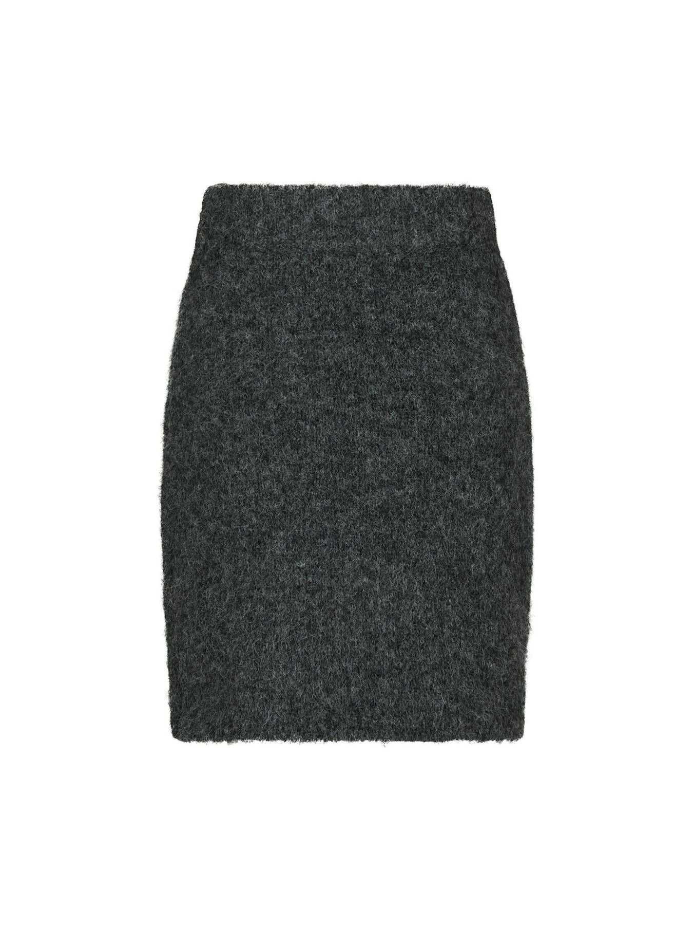 Naria Fluffy Knit Skirt - Antracit