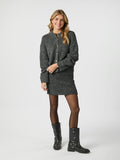 Naria Fluffy Knit Skirt - Antracit