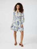 Roberta Flower Flow Dress - Light Blue