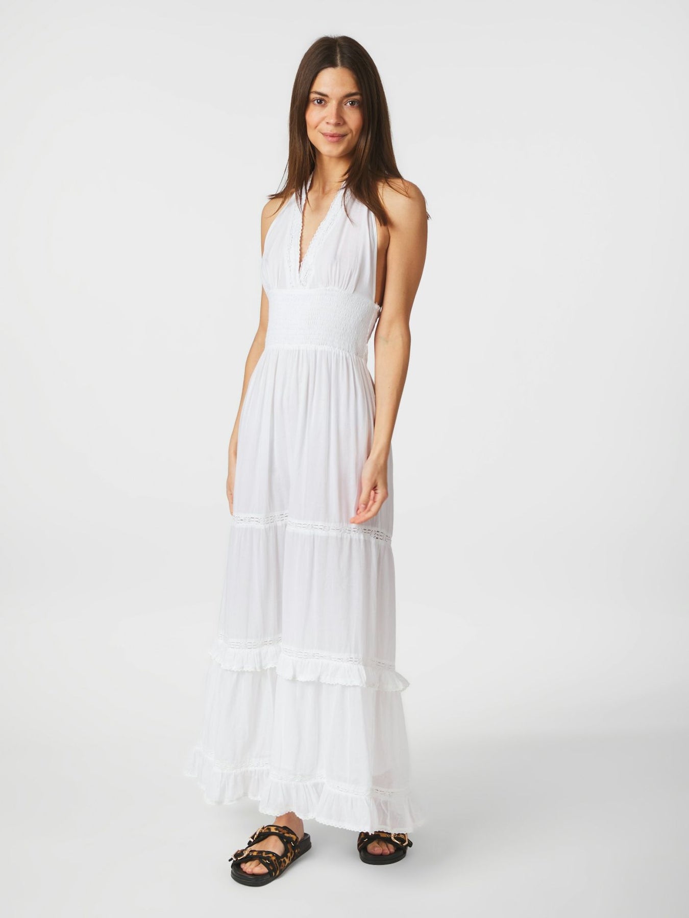 Terese S Voile Dress - White