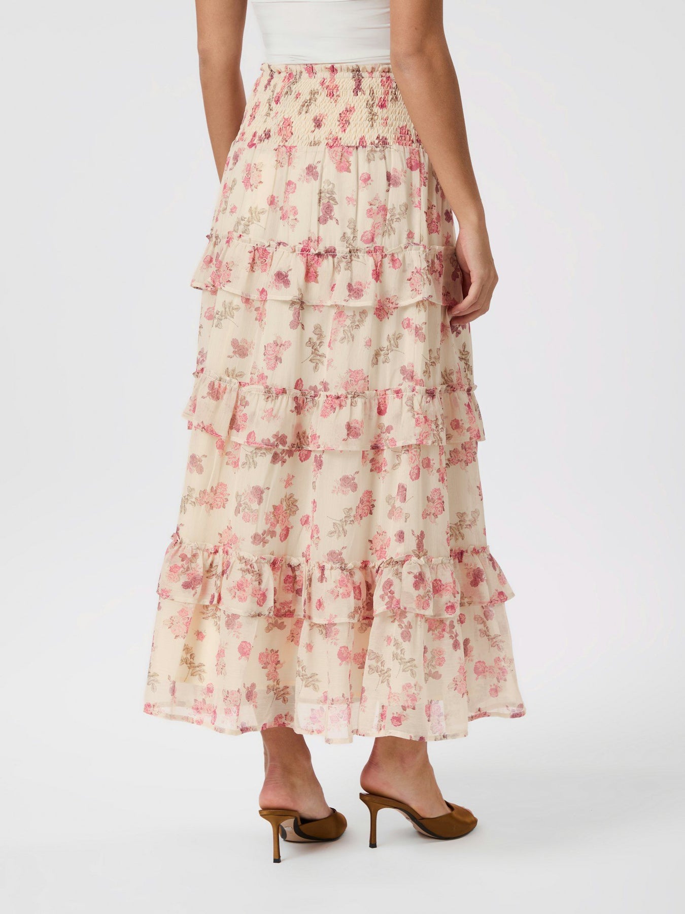 Toddy Marigold Print Kjol - Creme