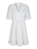 Milene S Voile Dress - Vit