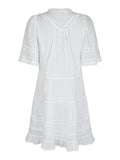 Milene S Voile Dress - Vit