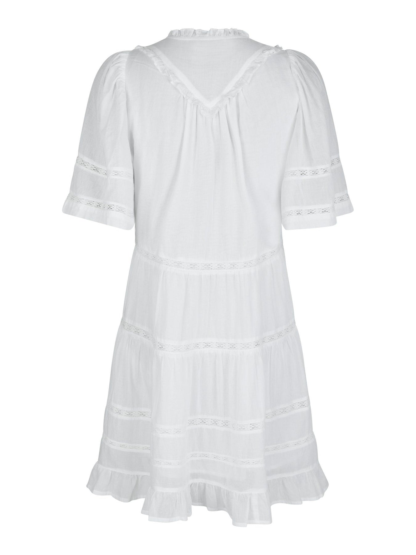 Milene S Voile Dress - Vit