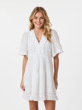 Milene S Voile Dress - Vit