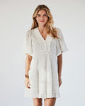 Milene S Voile Dress - Vit