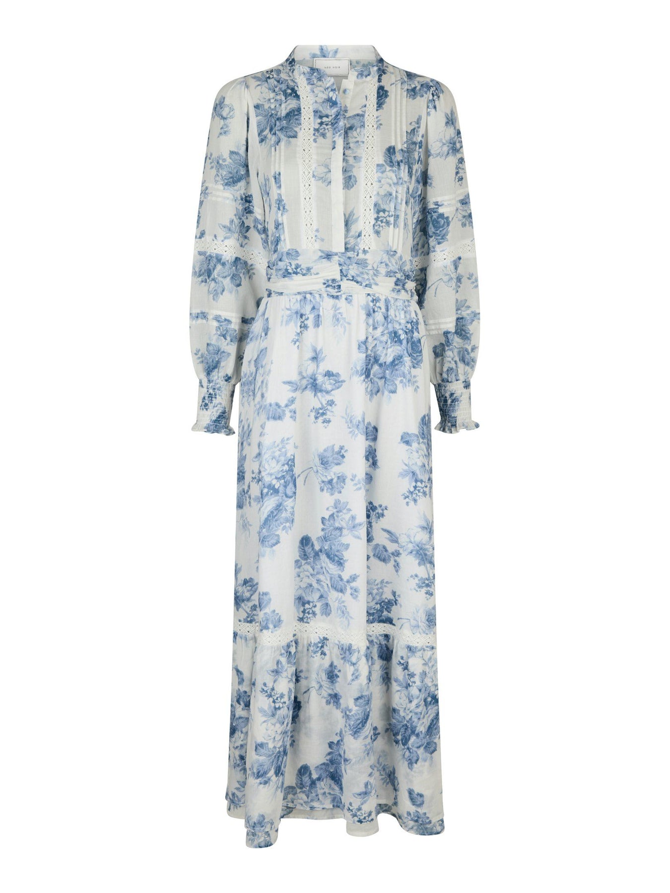 Neo Noir Columbia Flower Flow Dress - Ljusblå