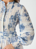 Neo Noir Columbia Flower Flow Dress - Ljusblå